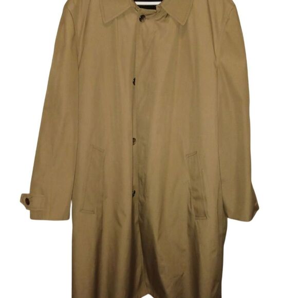 Botany 500 Women's Vintage Beige Trench‎ Coat M Long Button Closure - Picture 1 of 10